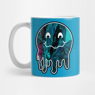 Drippy Hippie Blue Melting Face Mug